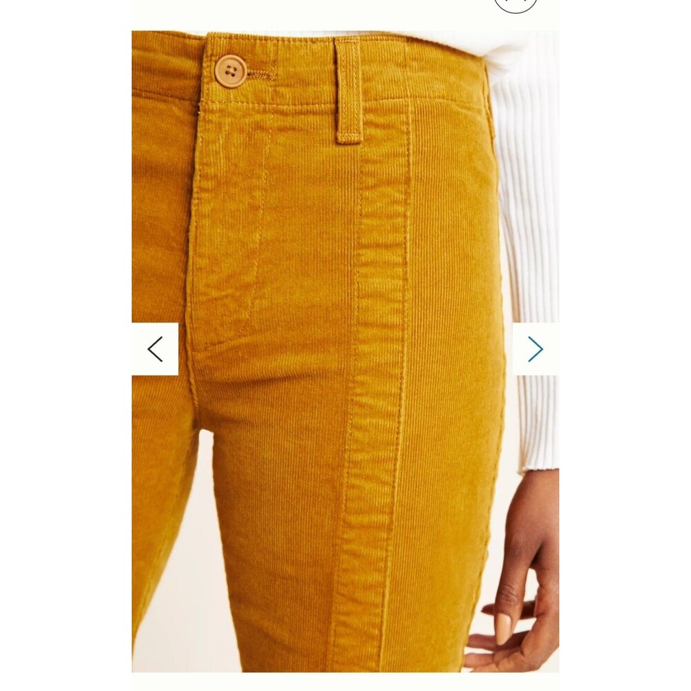 AG The Quinne High Rise Paneled Cropped Flair Jeans Size 27 Rich Crimson Raw Hem - Picture 4 of 16